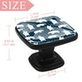 thumbnail image 3 of 4 Pcs Square Cabinet Handle Cupboard Knob Drawer Pulls Handle Bear Drawer Knobs with Screws Furniture Decoration, 3 of 5