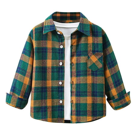 

Kids Toddler Baby Boys Shirts Button Down Western Shirts Boys Christmas Outfit Toddler Buffalo Plaid Shirts Boys Long Sleeve Shirts