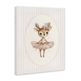 thumbnail image 2 of Stupell Industries Cottage Nursery Ballerina Deer Striped Canvas Art, 16 x 20, by LSR Design Studio, 2 of 8
