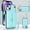 Blue, variant on MYKOMI for iPhone 15 Case 6.1 Inches, Crossbody Purse Wristlet Shoulder Strap Trendy Protective Cover for iPhone 15