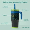 thumbnail image 3 of Reduce Coldee Kids Tumbler Spill-Proof Straw & Handle. Insulated Stainless Steel 18 oz, Gamer Glow, 3 of 6