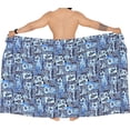 thumbnail image 5 of HAPPY BAY Men's Pareo Standard Surfing Sarong Full Beach Wrap One Size Sky, Hibiscus Summer Vacation Aloha, 5 of 5