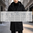 thumbnail image 3 of Trikvn Men Peacoat Wool Winter Trendy Tweed Long Hooded Double Breasted Overcoat Warm Vintage Outerwear with Pockets Thermal, 3 of 7