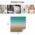 thumbnail image 4 of Teal Brown Ombre Cloth Napkins, Turquoise Gradient Modern Abstract Art Washable and Reusable Dinner Napkins Set of 4, Table Napkin for Kitchen Party Birthday Wedding Hotel Housewarming 20"x20", 4 of 8