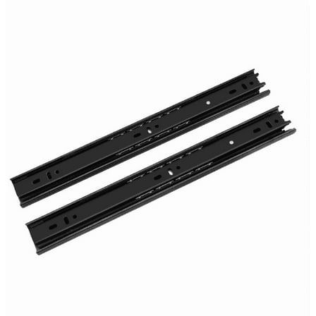 Long Soft Close Drawer Slides,1 Pair 1.38'' Wide Full Extension Drawer Slides, Mount Ball Bearing Glides Runners Rails Cabinet Dresser Wardrobe Kitchen Trash (Black 12in)