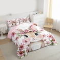 thumbnail image 3 of Homewish Kawaii Cute Rabbit Full Size Comforter Sets, Rustic Farmhouse Bunnies Animal Bedding Comforter Set, Vintage Daisy Floral Reversible Bedding Sets, Lightweight Room Decor, 3-Piece, 3 of 8