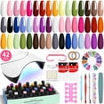 thumbnail image 1 of Kit de esmaltes de uñas en gel VANREESA, 42 unidades con luz UV, 24 colores, 1 of 7