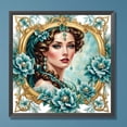 thumbnail image 3 of Pintura de diamante 5D DIY, taladro redondo completo, Kit de mujer noble, decoración del hogar, 30x30cm, 3 of 9