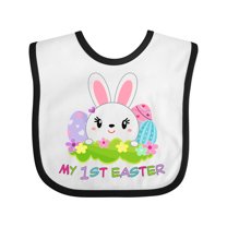 Inktastic My First Easter Cute Bunny with Eggs Boys or Girls Baby Bib