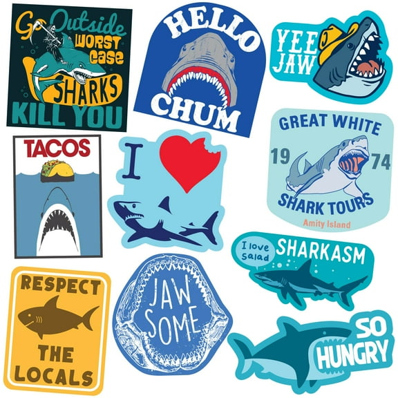 Shark Sticker Extra Large Stickers for Adults Funny Adhesives with Memes