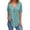 Green, variant on Ashirexll Tops for Women Trendy, Short Sleeve Shirts for Women, Casual Loose Summer Solid Color V-Neck Short Sleeve Shirt