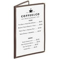thumbnail image 3 of TrueCraftware-Set of 10 Brown 8-1/2” x 11” Double Fold Restaurant Menu Covers 2 Page 4 View Crystal Clear Menu Folder Menu Book Holders for Bar Cafe Restaurant Book, 3 of 6