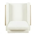 thumbnail image 6 of HomePop Modern Wood Frame Armchair, Cream Boucle, 6 of 10