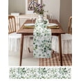 thumbnail image 3 of Watercolor Leaves Table Runner 120 Inches, Eucalyptus Leaf Sprigs Monochrome Bed Runner Dresser Scarves Tabletop for Indoor Outdoor Parties/Ceremony/Banquet, 13"x 120", 3 of 8