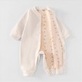 thumbnail image 6 of CAUYDY Gift for Newborn Baby Girl Bodysuit 0-3M 6-9M 12-18M Preemie Clothes Long Sleeve Sleepers Infant Girls Romper Fall Winter Toddler Pajamas Sizes 9-11 Months,Beige, 6 of 8
