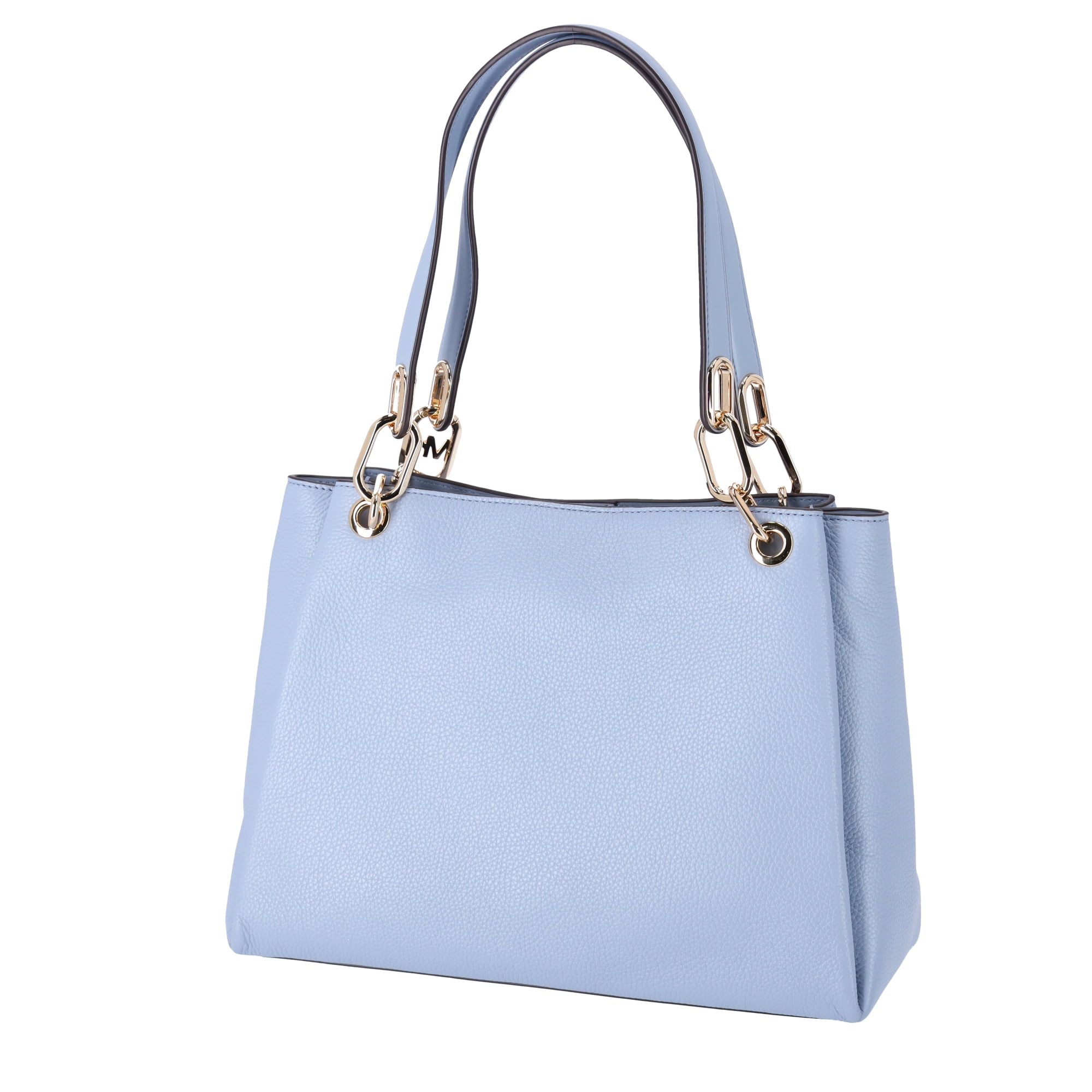 Michael Kors Original Trisha Large Handbag Triple Gusset Compartment Pale Blue Walmart