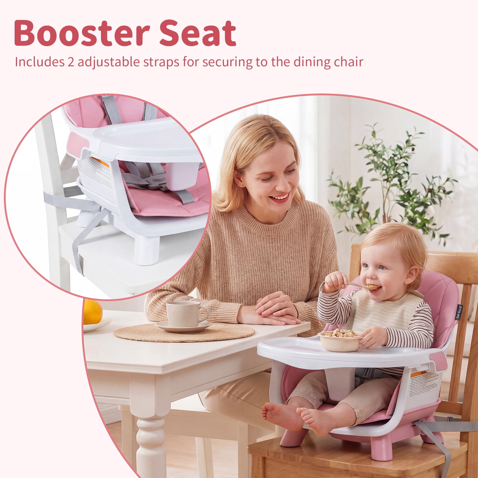 Infans 9-in-1 Convertible High Chair w/Harness & Waterproof Cushion for Babies Toddlers