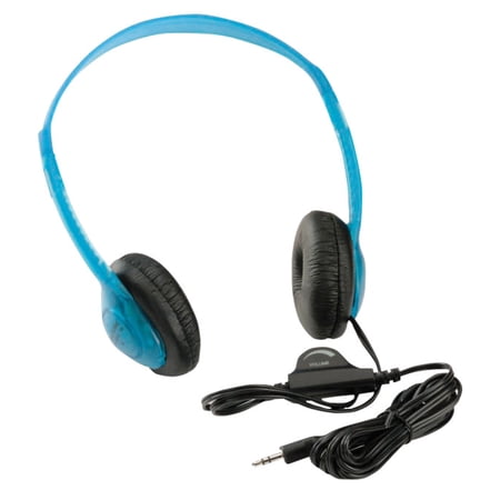 UPC: 0610356214008 | Califone 3060AV-BL Lightweight On-Ear Stereo Headphone with Inline Volume Control  3.5mm Plug  Blue  Each