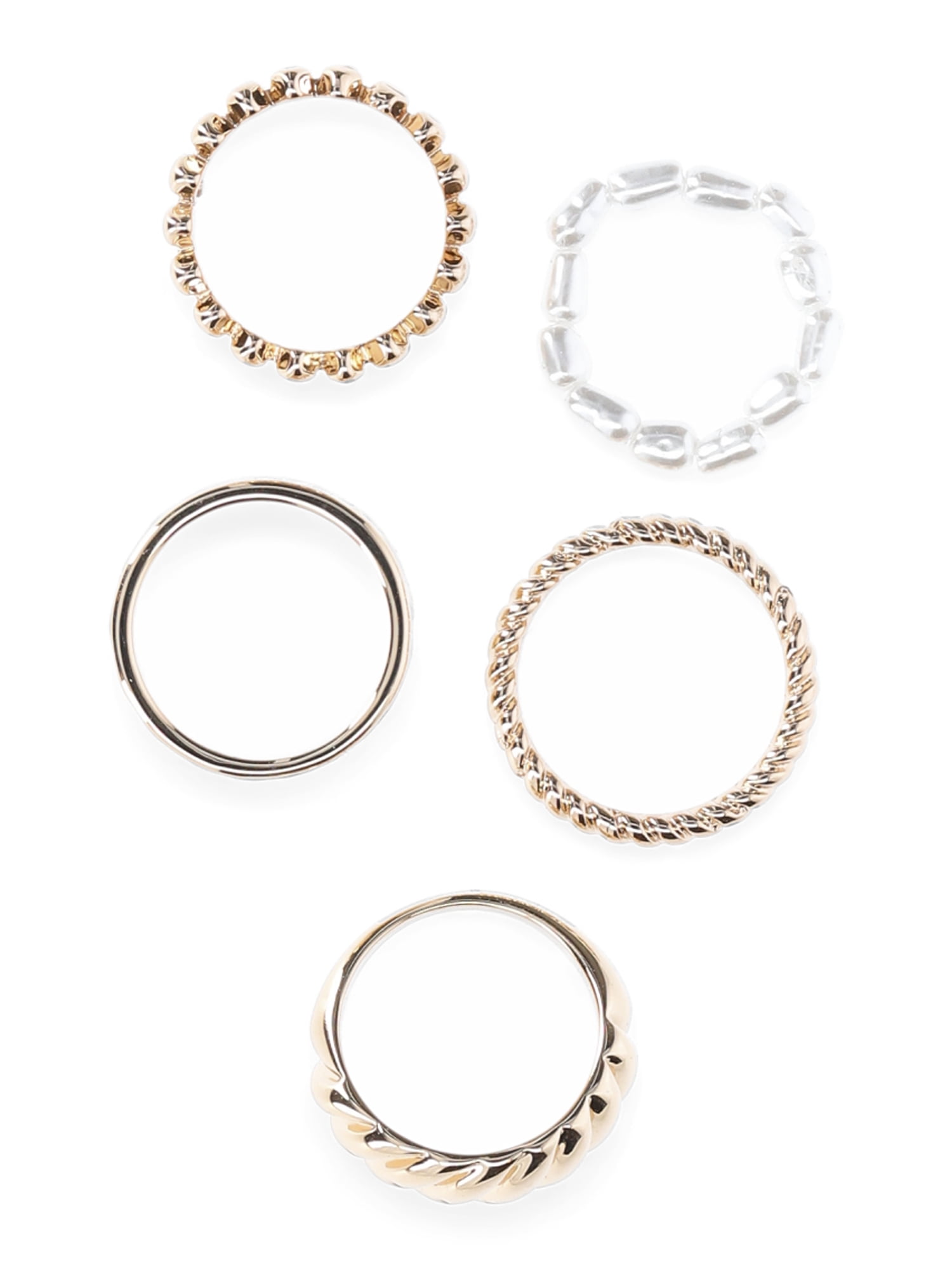 TODAYFUL Thin Ring 5 Set(GOLD)