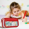 thumbnail image 5 of PEONAVET Stationery Storage Large Capacity Pencil Case Flip Cover Stationery Box Multifunctional Transparent Pencil Case, 5 of 5