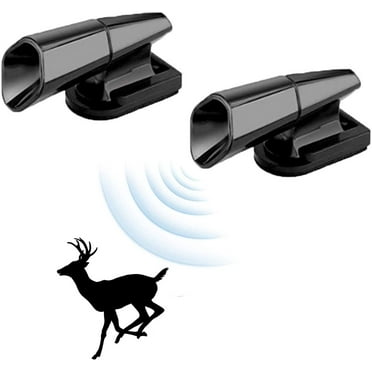 Pack of 2 Deer Whistles Wild Animal Warning Devices for Cars Car Animal Warning Whistle Horn ABS Deer Sounder Ultrasonic Animal Repeller for Car Adhesive Animal Warning Device