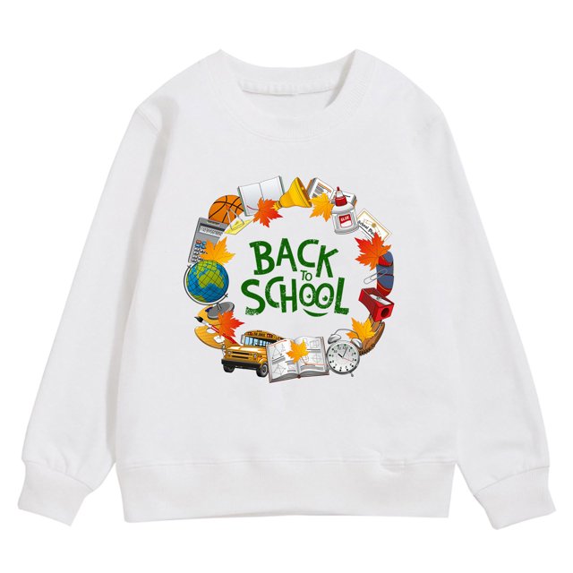 EDFBUYKRS Chandail en Molleton Fille Saison de Rentrée Scolaire Mode Hiver Manches Longues Chaud Confortable Haut Imprimé Dessin Animé Usage Quotidien