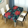 thumbnail image 4 of Yayeee Tablecloths 54" x 54" Rectangle Wrinkle Resistant Party Table Cover, Red Christmas Leaves, 4 of 8