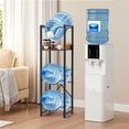 thumbnail image 6 of 5 Gallon Water Bottle Jug Holder, Water Jug Stand with 55mm Water Dispenser Valve, Heavy Duty Water Bottle Storage Rack with Wooden Storage Tier for Kitchen, Home and Office, 6 of 7