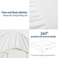 thumbnail image 5 of Twin Fitted Sheet 600 Thread Count Egyptian Cotton - Sateen Weave Cooling Bed Sheet with 16-Inch Deep Pockets, No Pop Elastic for Secure Fit - Soft, Breathable, and Durable (White), 5 of 8