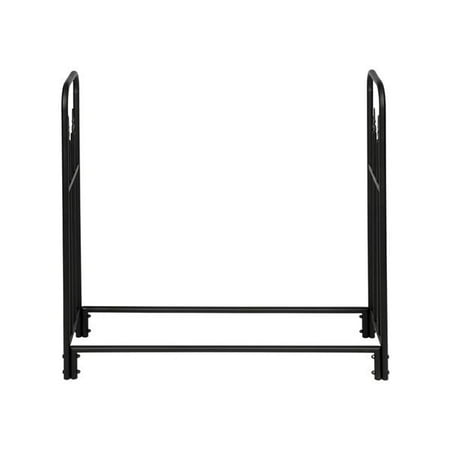 

Black Sand Pattern Single Layer 4 Feet Long 44 Inches High Indoor And Outdoor Wrought iron fireplace firewood stand