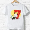 thumbnail image 5 of 2024 Feliz Cumpleaños Panda Número 1-9 Impresión Niños Camiseta Niño Niño Niña Ropa Verano Algodón Camiseta Linda Dibujos Animados Camiseta Bebé, 5 of 5