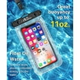 thumbnail image 3 of MoKo Waterproof Phone Pouch Floating Compatible with iPhone/Samsung/Galaxy, up to 7", Black/Purple, 3 of 7