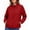 Red, variant on Women's Long-sleeved Windbreaker Baeitkot Women's Solid Color Zippered Long-sleeved Windbreaker with Pockets Beige XL