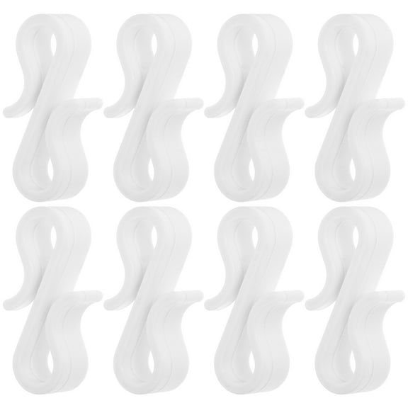 Hemoton 50pcs Outdoor Gutter Hooks for Christmas Lights Weatherproof S Shaped Clips Holiday Decorations Plastic Light Clips for String Lights Hanging Hooks for Patio Awning