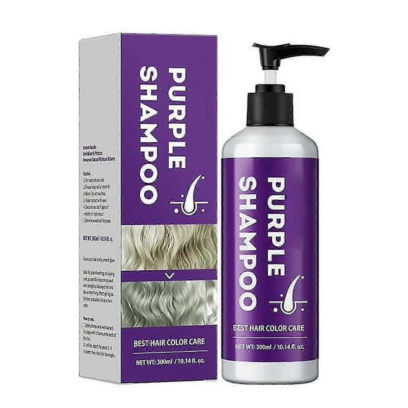 Purple Toning Shampoo, Purple Shampoo for Cleaning and Colour Protection for Coloured Hair, 300ml Anti Yellow Tint Shampoo