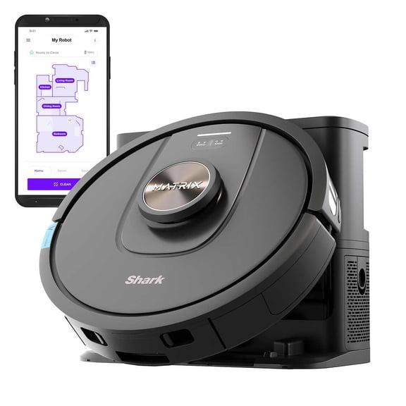 Restored Shark UR2360S Ultra Robot Vacuum, with Matrix Clean, Precision Mapping, 30-Day Capacity HEPA Bagless Self Empty Base, Self-Cleaning Brushroll Perfect for Pet Hair, WiFi, Black (Refurbished)