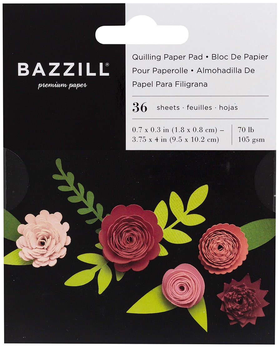 Bazzill Quilling Paper Pad 36/PkgRosey