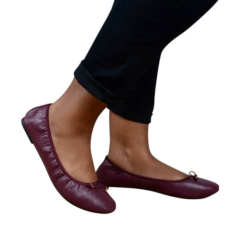 Burgundy flats shop walmart