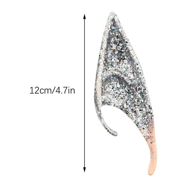 Artificial Flowers Halloween Ears COSPLAY Props Party Ears City Pointed Ears(12cm)