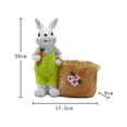 thumbnail image 3 of Uxgjfwu Easter Bunny Resin Planter, Cute Pot with Carrot and Floral Details for Indoor Outdoor Garden Decor, Decorative Container for Plants, Gift, Hand Painted, 3 of 3