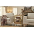 thumbnail image 4 of ZEXVIDA Side Table for Small Spaces, 3 Tier End Table with Metal Tabletop Tray Storage Shelf, Small Narrow Thin End Table Bedside Table,Nightstand for Hallway,Living Room,Bedroom (White & Gold), 4 of 10