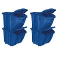 thumbnail image 1 of Suncast Stackable Recycling Bin Waste Basket Containers with Lids, (4 Pack), 1 of 4