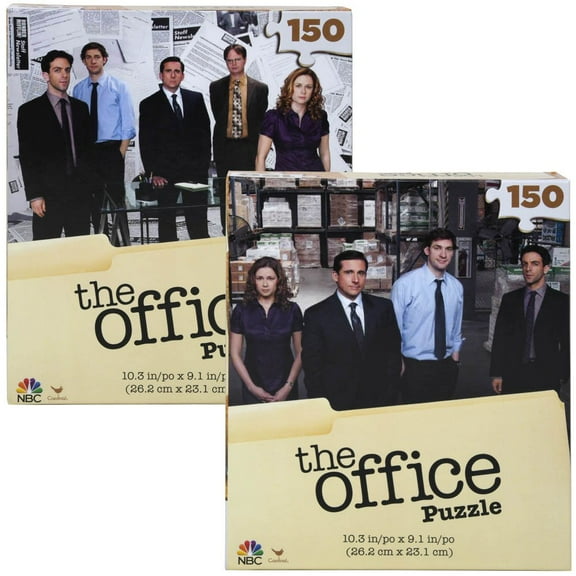 NBC The Office Jigsaw Puzzle 150 Pieces Warehouse Background Gift Set of 2 - 300 Pieces total For Adults Men Women The Office TV Show Merchandise Puzzle Set