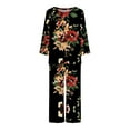 thumbnail image 4 of Ensembles pour Femmes 2 Pcs, Pyjama Confortable à Manches Longues et Col Rond pour la Maison, Ensemble de Sport en Liquidation, 4 of 5