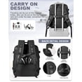 thumbnail image 6 of Large Storage Vacuum Compression Travel Backpack Seal Bags with Pump Carry on Vacuum Seal Backpack for Travel on Airplane Work Business Vacpack College Airback Laptop Backpack for Women Men Black, 6 of 9