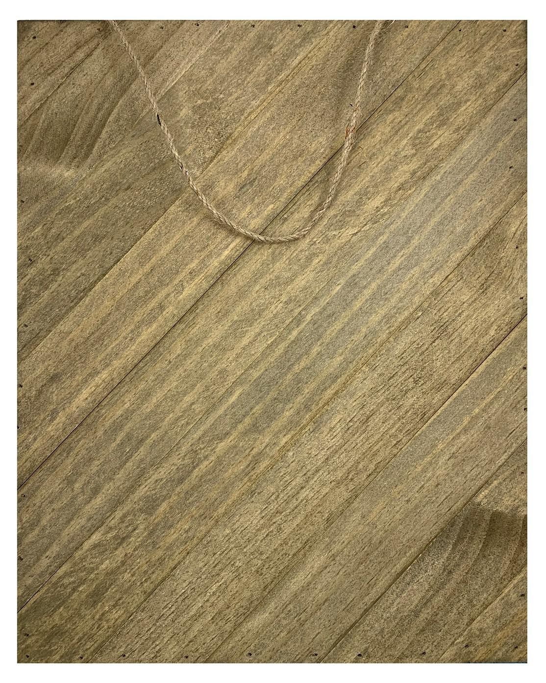 Hampton Art  Diagonal Wood Plank Rustic 12x15"