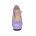 thumbnail image 5 of BLISSFUL STEP Women's Platform Ankle Strap Stiletto High Heel Pumps Purple 7.5, 5 of 6
