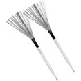thumbnail image 3 of Wire Brush Percussion Professional Drummers Performance Practice Carbon Steel 1Pair, 3 of 4