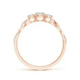 thumbnail image 2 of ANGARA Natural Diamond Braided Three Stone Engagement Ring in 14K Rose Gold for Women (Size-3.8mm| Color-H| Clarity-SI2) | April Birthstone, Anniversary, Jewelry Gift for Women | Natural Diamond Ring, 2 of 8