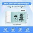 thumbnail image 2 of Thermal Sticker Label Paper, Compatible with Phomemo M02/T02/M02Pro/M03/M04S Pocket Printer, 6 Rolls 53mm Labels, Multi-Purpose Self-Adhesive Label, 2 of 9